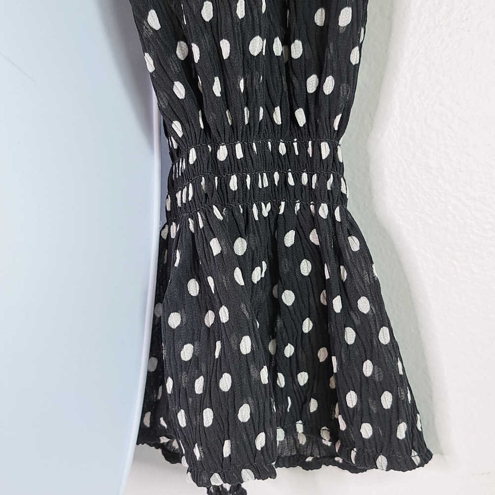 L'Academie Black & White Polka Dot Long-Sleeve Blouse - Picture 8 of 14
